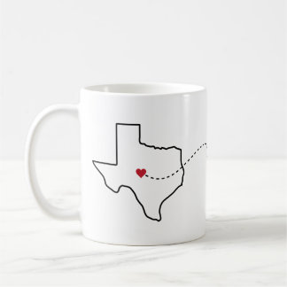 Caneca De Café Texas para Oklahoma - Heart2Heart