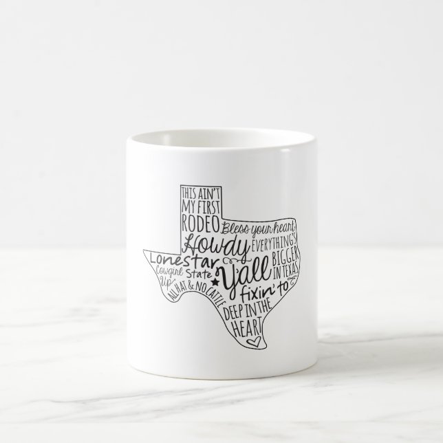 Caneca De Café Texas Sayings Y'all (Centro)