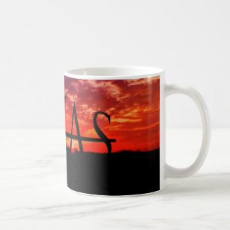 CANECA DE CAFÉ TEXAS SOB O POR DO SOL