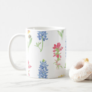 Caneca De Café Texas Wildflower Pattern