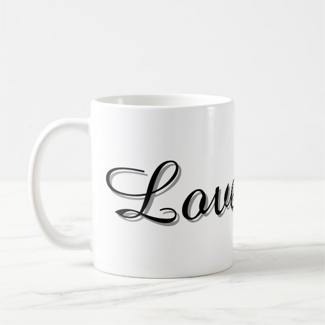 Caneca De Café Text Design Mug (Esquerda)