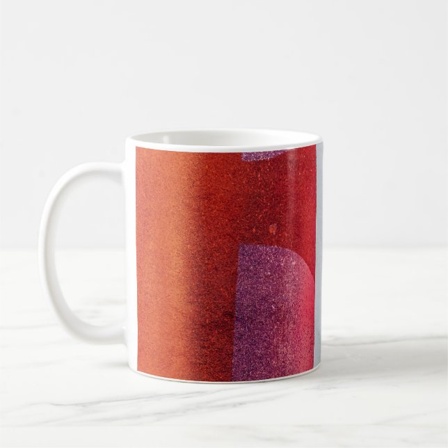 Caneca De Café Têxteis brancos e vermelhos (Esquerda)