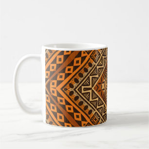 Caneca De Café Têxteis tribais africanos: estilo étnico.