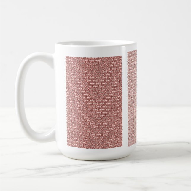 Caneca De Café Têxteis vermelhos e cor-de-rosa deitados sobre um  (Esquerda)