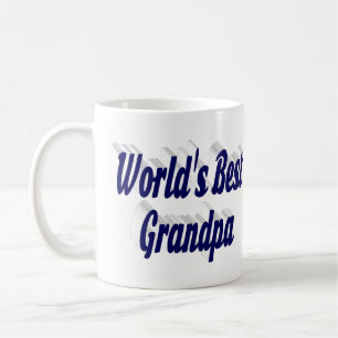 Caneca De Café Texto azul escuro do melhor avô