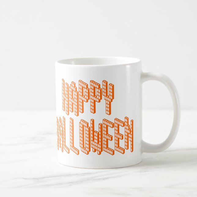 Caneca De Café Texto Blox do Halloween (Direita)
