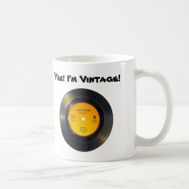 Caneca De Café Texto-Canção do costume do vintage do registro de