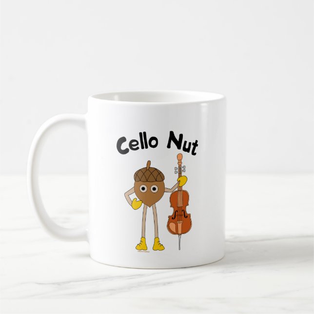 Caneca De Café Texto Cello Nut (Esquerda)