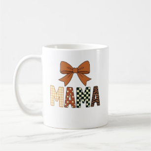 Caneca De Café Texto Colorido e Divertido MAMA com Laço Feminino