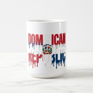 Caneca De Café Texto com Efeito Drip Dominicano Desenho da Band