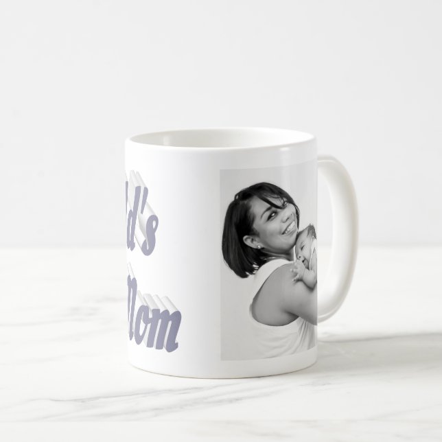 Caneca De Café Texto da cinza da Melhor Mãe (Frente Esquerda)