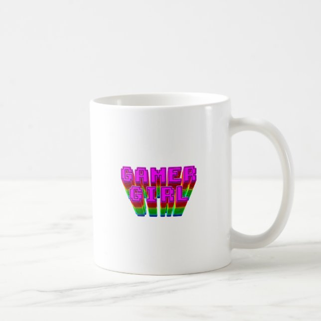 Caneca De Café Texto da Gamer Girl (Direita)