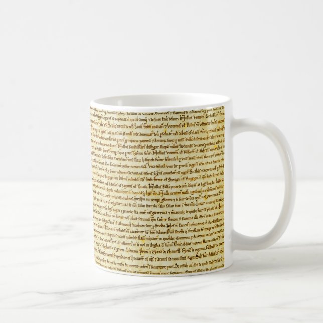 Caneca De Café Texto da Magna Carta (Direita)