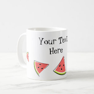 Caneca De Café Texto das peças de melancia