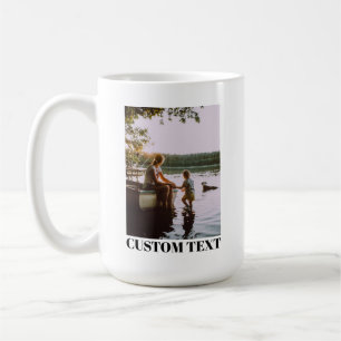 Caneca De Café texto de foto de família personalizado