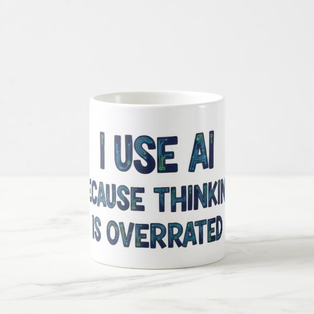 Caneca De Café Texto de IA (Centro)