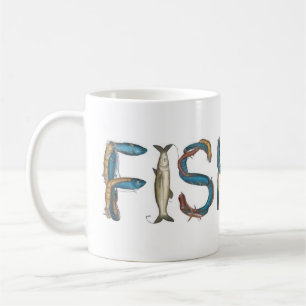 Caneca De Café Texto de pesca