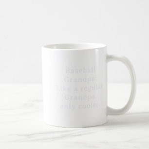 Caneca De Café Texto Divertido Avô Design de Beisebol