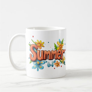 Caneca De Café Texto do 3d Verão