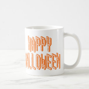 Caneca De Café Texto do Dia das Bruxas Blox