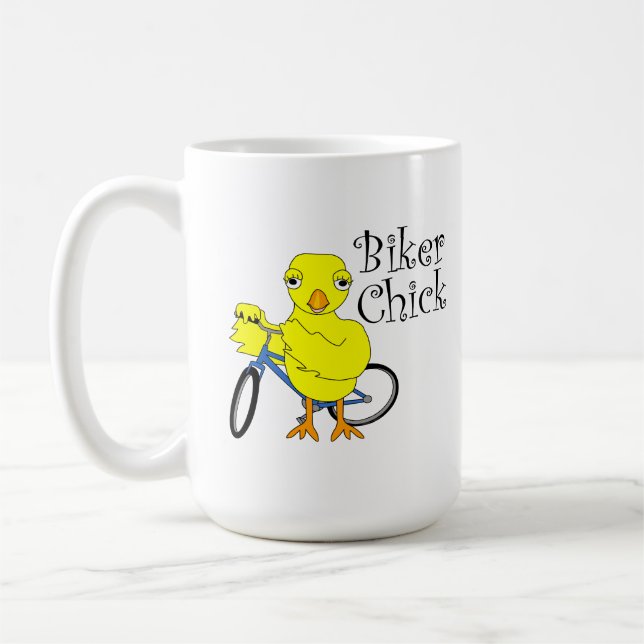 Caneca De Café Texto do Pintinho Biker (Esquerda)