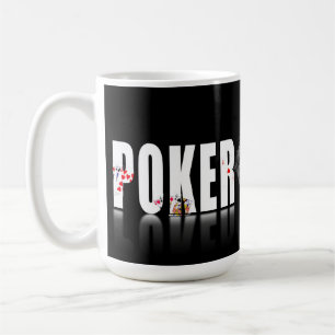 Caneca De Café Texto do Poker Face com vazio