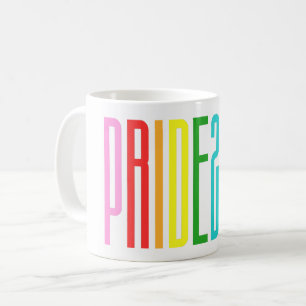 Caneca De Café Texto do Sinalizador Arco-Íris LGBTQ Orgulho gay 2