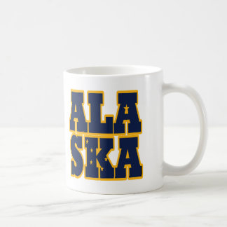 Caneca De Café Texto do sinalizador Estado do Alasca
