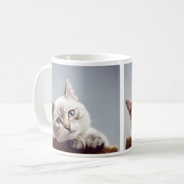 Caneca De Café Texto e Foto de Pet Personalizadas (Frente Esquerda)