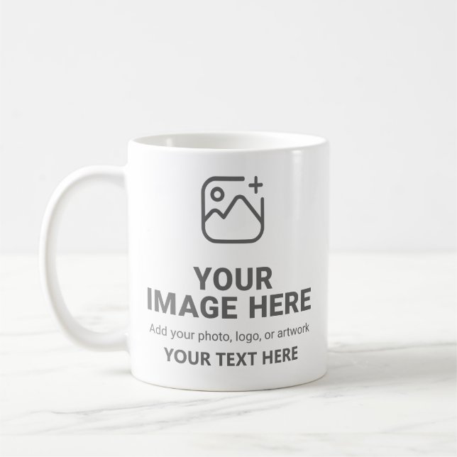 Caneca De Café Texto e Imagem Personalizados  (Esquerda)