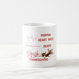 Caneca De Café Texto engraçado do Dia de Ação de Graças sobre per
