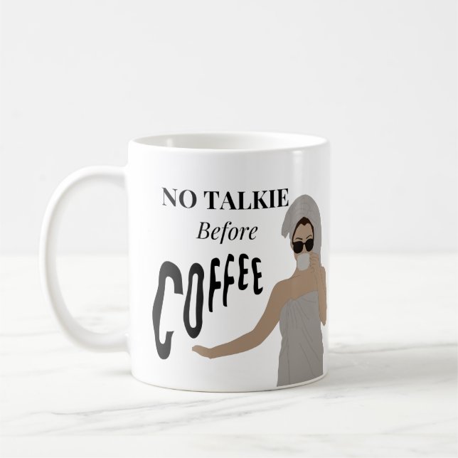Caneca De Café texto engraçado para a mulher branca negra (Esquerda)