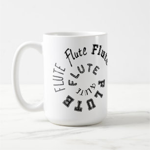 Caneca De Café Texto Espiral Fluto