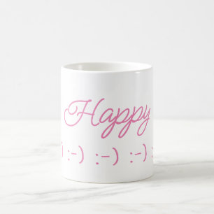 Caneca De Café Texto feliz