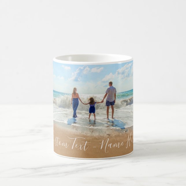 Caneca De Café Texto Fotográfico Personalizado Muda As Fotos Favo (Centro)