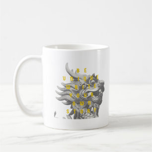 Caneca De Café Texto Moderno e Positivo de Cotação de Motivação