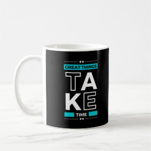 Caneca De Café Texto Moderno e Positivo de Cotação Motivacional