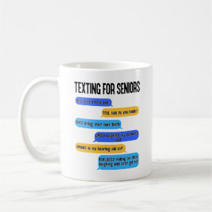 Caneca De Café Texto para Mais velho Código de Texto de Reforma