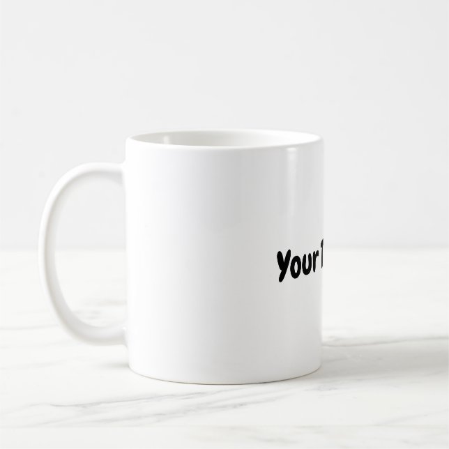 Caneca De Café Texto Personalizado (Esquerda)