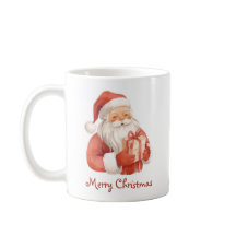 Texto Personalizado Aquarela Papai Noel Com Presen