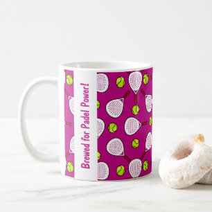 Caneca De Café 🎾 texto personalizado, Breed para o Padel Power!