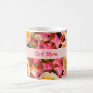 Caneca De Café Texto Personalizado da Flor Lantana Blooming da Me