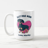 Texto Personalizado da Mãe de Cão de Dachshund Cut
