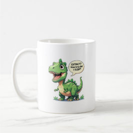 Caneca De Café Texto Personalizado De Dinossauro Engraçado E Sono