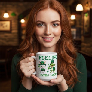 Caneca De Café Texto Personalizado Dia de São Patrício Sapo e Coe
