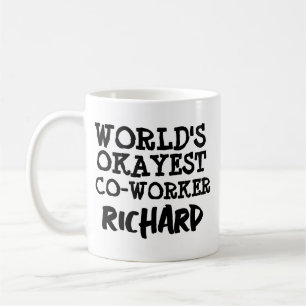 CANECA DE CAFÉ TEXTO PERSONALIZADO DO COWORKER MAIS CORRETO DO MU