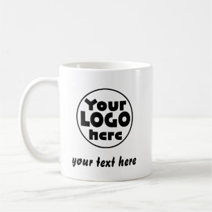 Caneca De Café Texto Personalizado do Logotipo Empresarial Empre