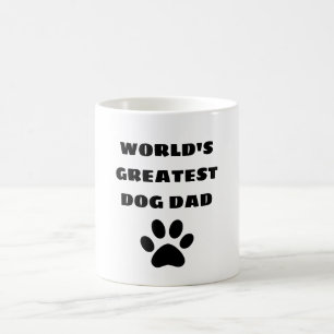 Caneca De Café Texto Personalizado do Maior Pai de Cachorro do Mu