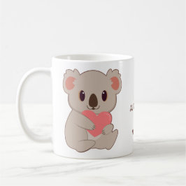 Caneca De Café Texto personalizado e nome Love Mugs do Koala