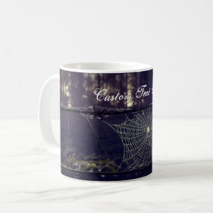 Caneca De Café Texto Personalizado/ Fall Spooky Forest Creepy Spi
